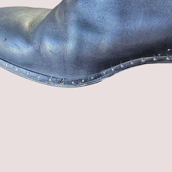 Rag & Bone Willow Stud Black Leather Chelsea Boots SZ 39.5 (9.5) Bootie - Picture 9 of 10